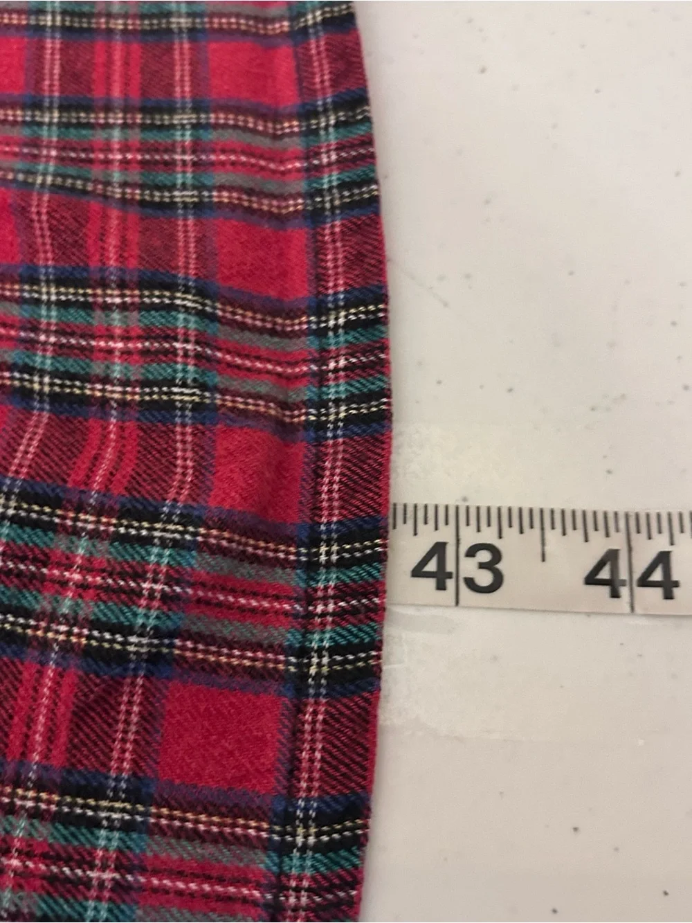 Vintage Lanz Of Salzburg Night Gown Women Large Red Plaid Flannel Ruffle Midi